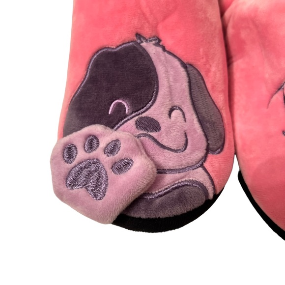 Talk To The Paw Dog Pink and Purple Slippers Size Medium NWOT - Picture 5 of 7
